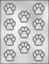 Dog Paw Print Chocolate Mould